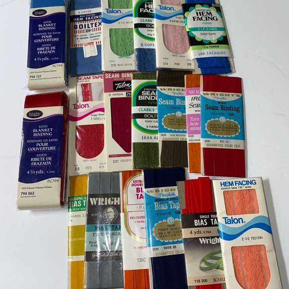 9A* sewing lot blanket binding bias tape hem facing seam binding vintage 15 pack - Picture 6 of 9
